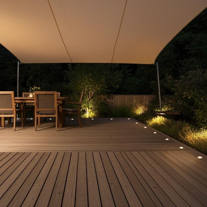 Encastrés bois, Jardin, Béton