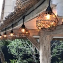 8606-G33-60L - Guirlande 6m 8xE27 Rattan Ball