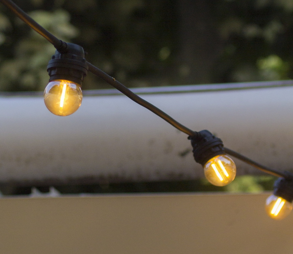 Guirlande 12m TEMPEST (Ampoules Incassables) 24xE27/G45 LED 1W - 1700K