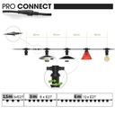 Guirlande 12m TEMPEST (Ampoules Incassables) 24xE27/G45 LED 1W - 1700K