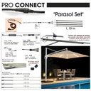 1014 - Kit éclairage Parasol via transfo 24V (+ Alim 230V)