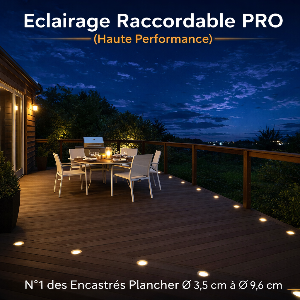 Kit 6 Spots encastrés pour bois Ø6cm - 3000°K + Accessoires