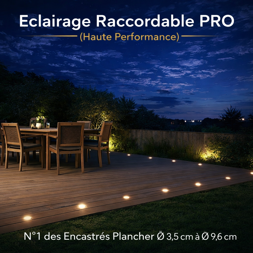 Kit 6 Spots encastrés pour bois Ø6cm - 3000°K + Accessoires