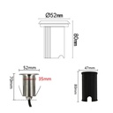 2646-D401 - Encastré béton Ø 52mm 3W 3000°K - Top INOX 1 fenêtre