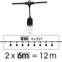 8612-G34 - Guirl. 12m 16xE27/A60 Fil 1700K