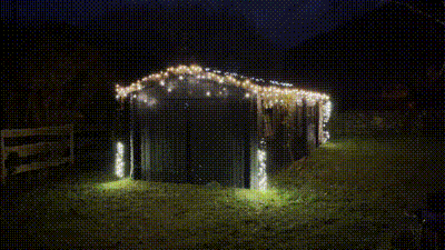 9512 - EXTENSION - Guirlande 30 LEDS (Flash) - 3 m - Fil Noir - Blanc Chaud 4000°K