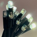 9512 - EXTENSION - Guirlande 30 LEDS (Flash) - 3 m - Fil Noir - Blanc Chaud 4000°K