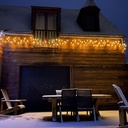 9520 - EXTENSION - Guirlande 60 LEDS (Fixe) - 6 m - Fil Noir - Blanc Chaud 2200°k