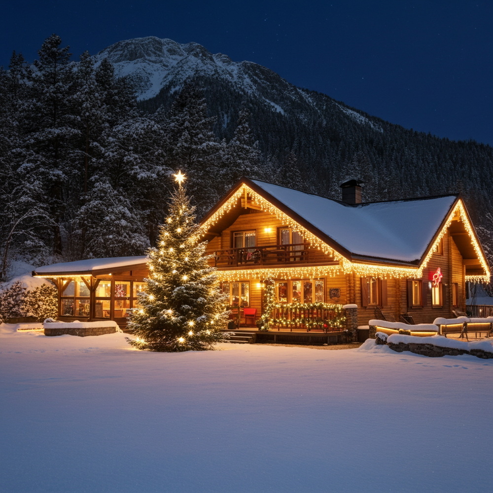 9540 - EXTENSION - Frange courte 60 LEDS (Fixe) - L 3 m x H 40 cm -  Fil Noir - Blanc Chaud 2200°K