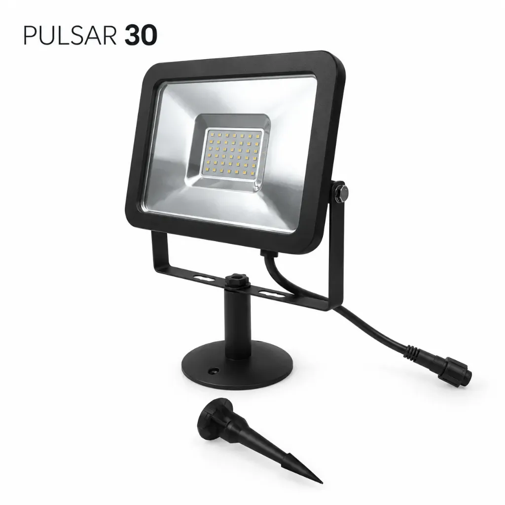 [3946] Projecteur Noir PULSAR 30 - 30W - 3000 lm