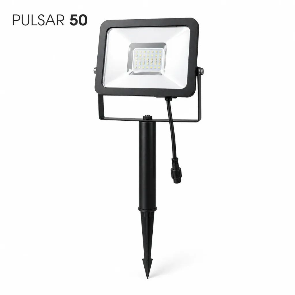 [3956] Projecteur Noir PULSAR 50 - 50W - 5500 lm