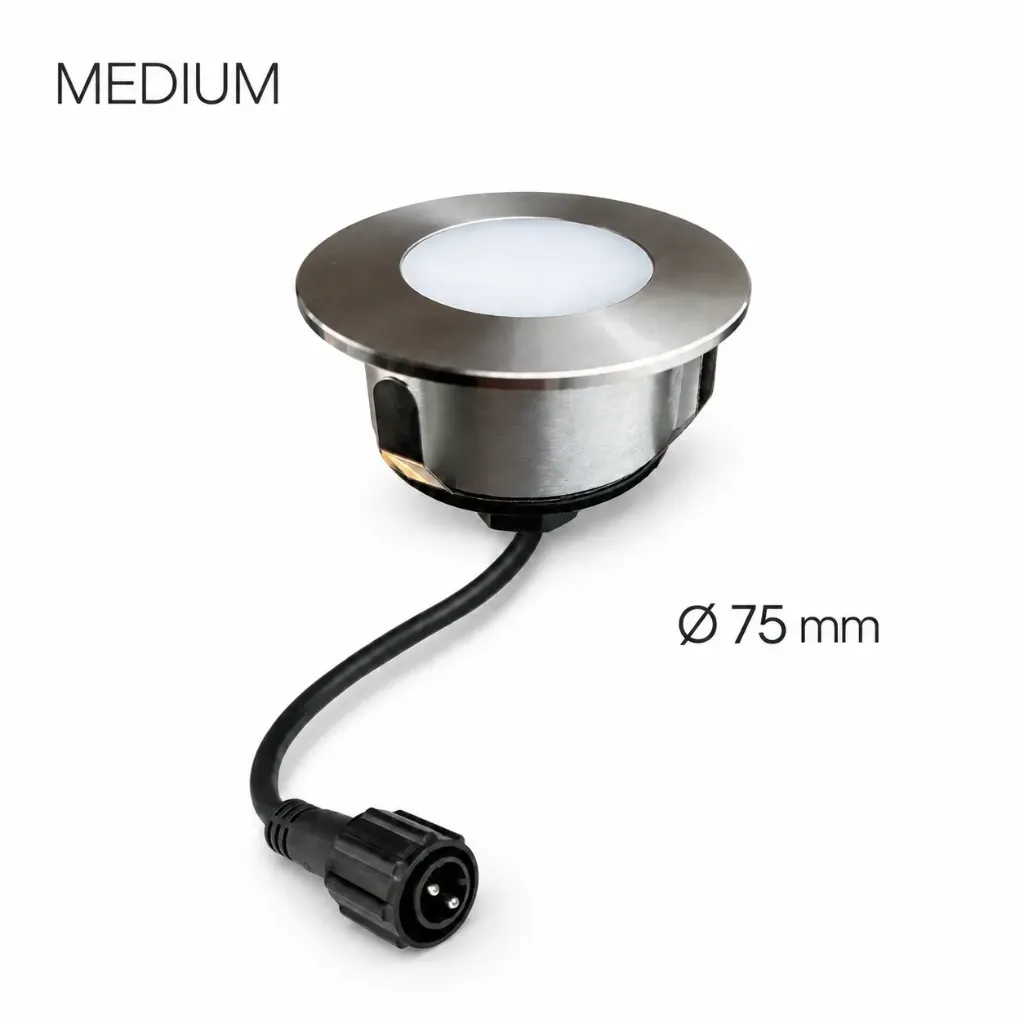 [2046] Spot encastré bois Ø7,5cm 3000°K - MEDIUM