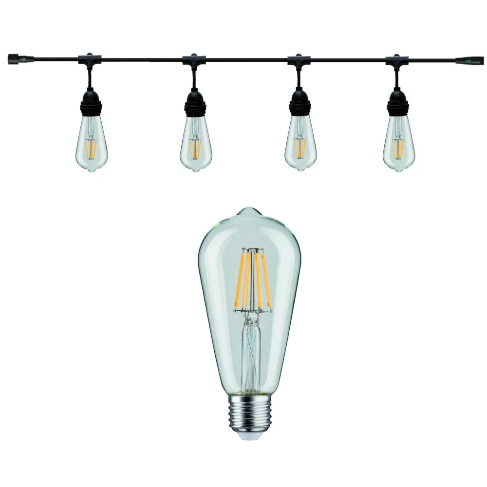 DESIGN Garland (Transparent Bulbs) E27/ST64 LED 4.5W - 2700K