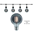 MODERN GREY Outdoor String Lights (Smoked Bulbs) E27/G125 LED 4.5W - 2100K