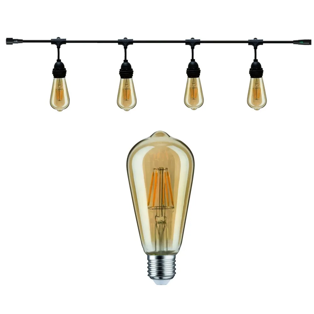 Guirlande OLD STORY (Amp. Verre Vintage) E27/ST64 LED 4,5W - 2200K