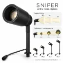 Projecteur SNIPER avec Lentille ajustable - 5W - 3000°K