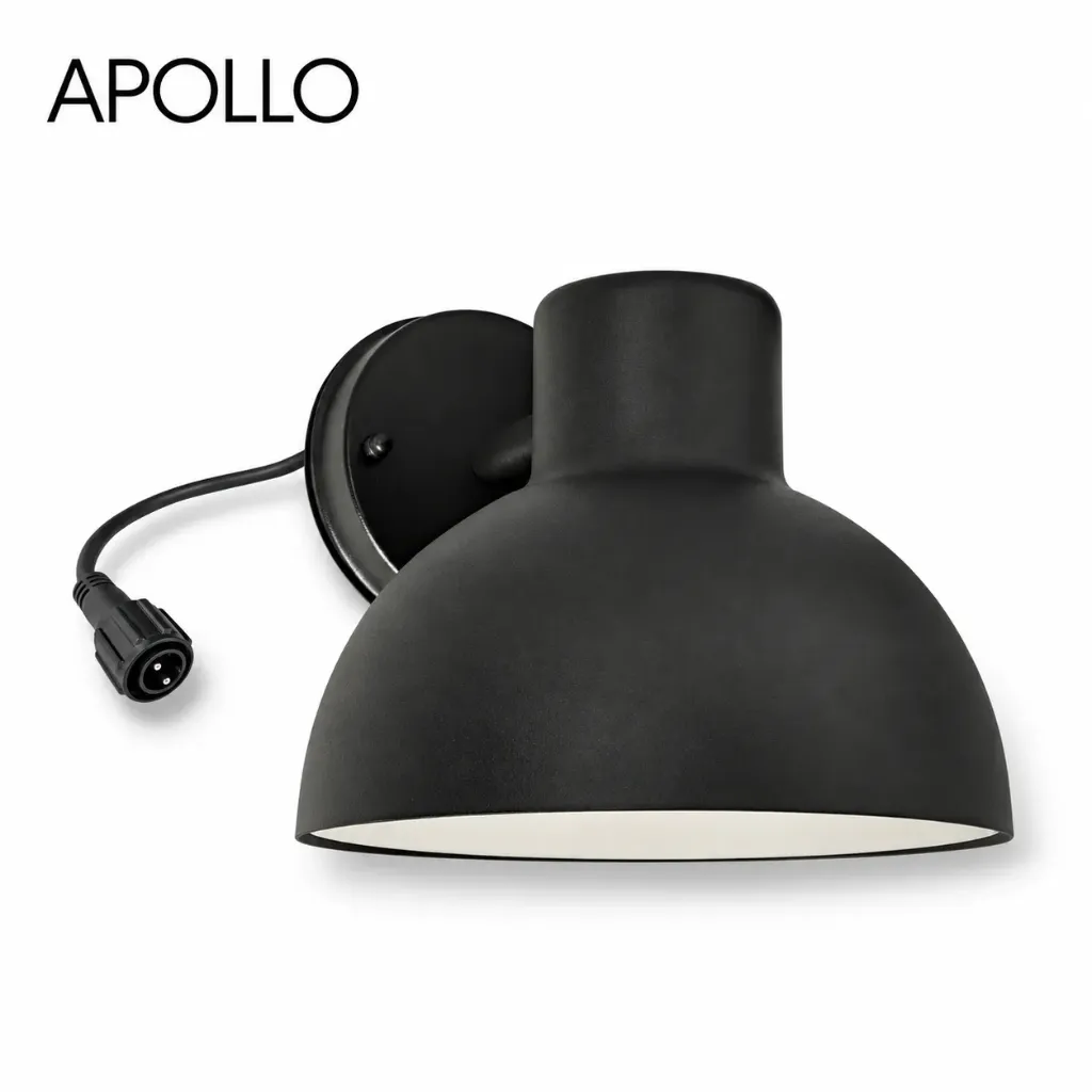 HEMISPHERE Black Wall Light - Ø 20 cm