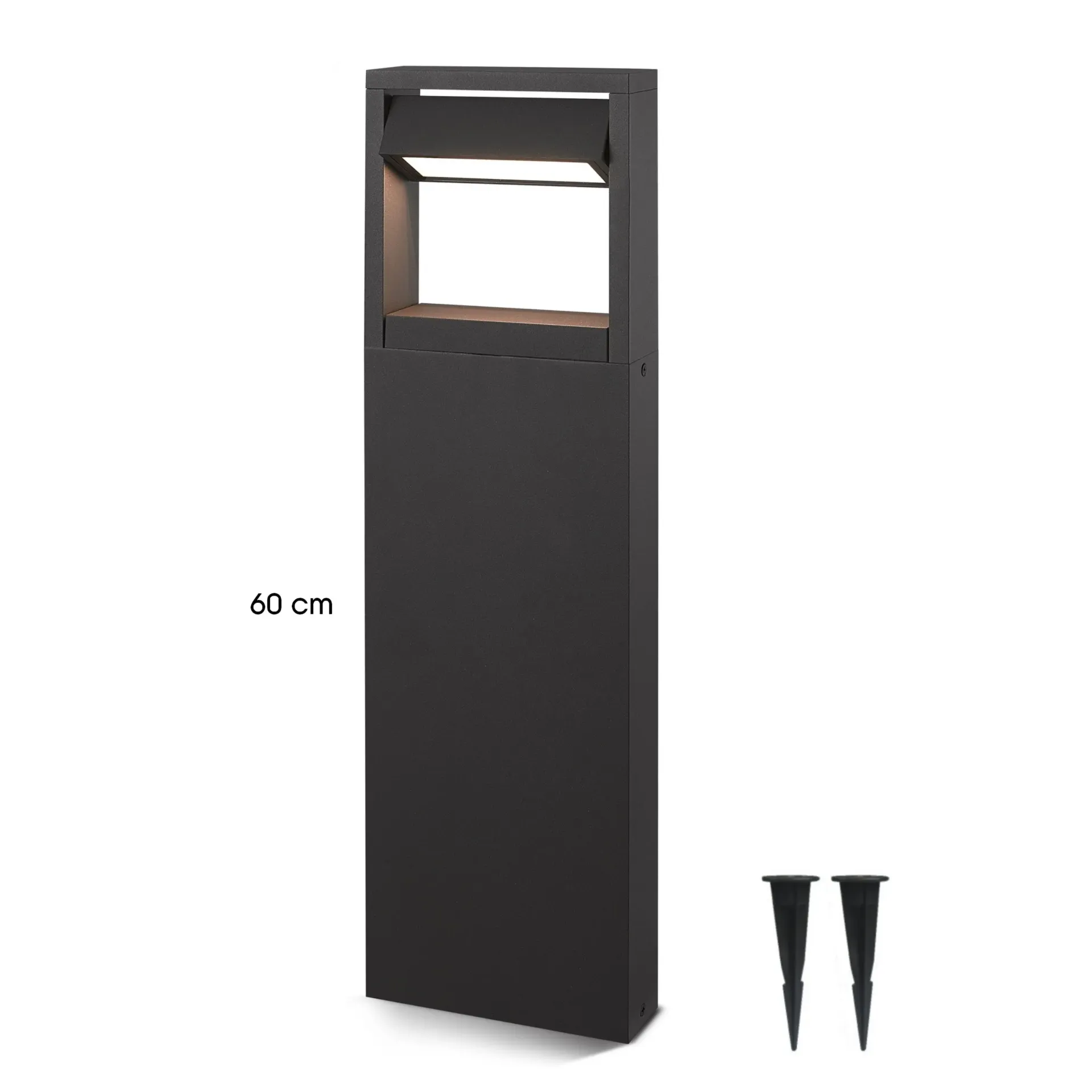 [4424] Borne Noire  16 x 5 x Ht 60cm - Angle directionnel