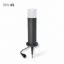 Borne Noire ZEN, Ø 7,6cm + Piquet Ht 45cm
