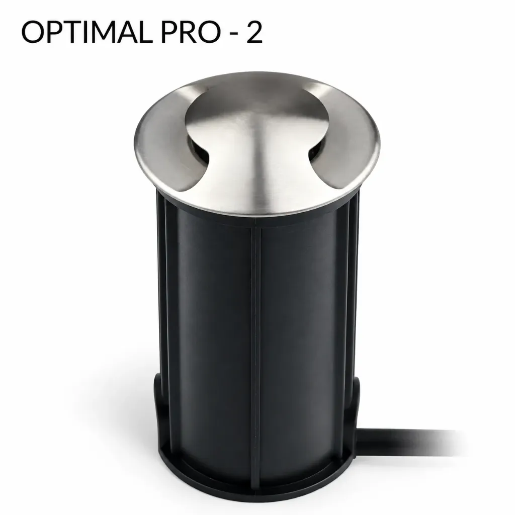 Recessed concrete Ø 52mm 3W 3000°K - Top INOX 2 windows
