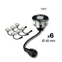 2026 - 6 Focos empotrables para madera Ø4,5cm - 3000°K