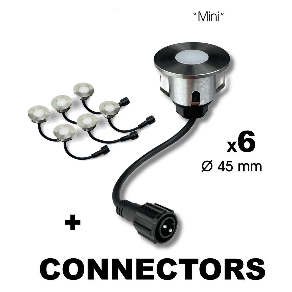 2026-Set6 - Kit 6 Mini empotrable Ø4,5cm - 3000°K