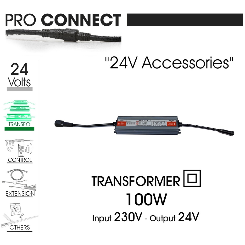 F110 - Transformateur 24V (STRIP/BARRE LED) - 100W