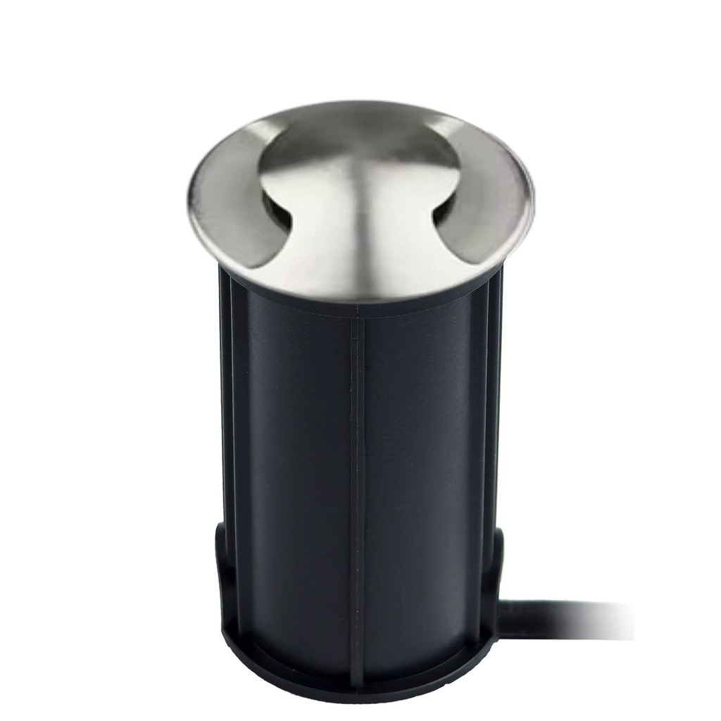 2646-D402 - Betoneinbauleuchte Ø 52mm 3W 3000°K - Top INOX 2 Fenster