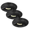 D313 - 3 Top in alluminio nero per faretto Ø6cm 2036 - 3 finestre