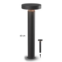 Potelet noir diffuseur Rond - ht 60 cm