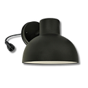 Applique murale HEMISPHERE Noire - Ø 20 cm