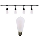 Guirlande 3m MILKY WAY (Ampoules Blanche) 4xE27/ST64 LED 4,5W - 2700K