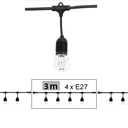 G603 - EXTENSION - Guirlande BISTRO 3m 4xE27