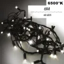 EXTENSION - String of 60 LEDs (Flash) - 6 m - Black Wire - Cool White 6500°K