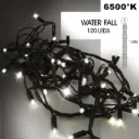 EXTENSION - Water Fall 120 LEDs (Progressive) - Ht. 1.80 m x 20 cm - Black Wire - Cool White 6500°K