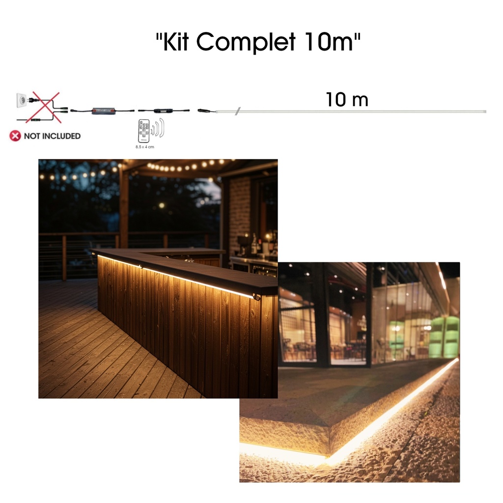 1064+ - 10 m Silicone Light Strip kit+ Accessories