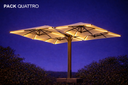 Kit Eclairage Parasols QUATTRO: 16x Bandeau LED 1.1m (16x750 Lumens)