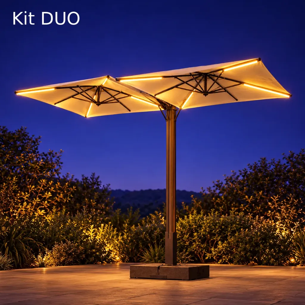 DUO Parasol Lighting Kit: 8x 1.1m LED Strip (8x750 Lumens)