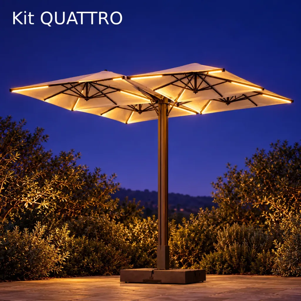 [1014 QUATTRO] Quattro Parasol Lighting Kit: 16x LED Strip 1.1m (16x750 Lumens)