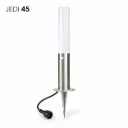 Borne INOX JEDI, Ø 6cm + Piquet Ht 45cm