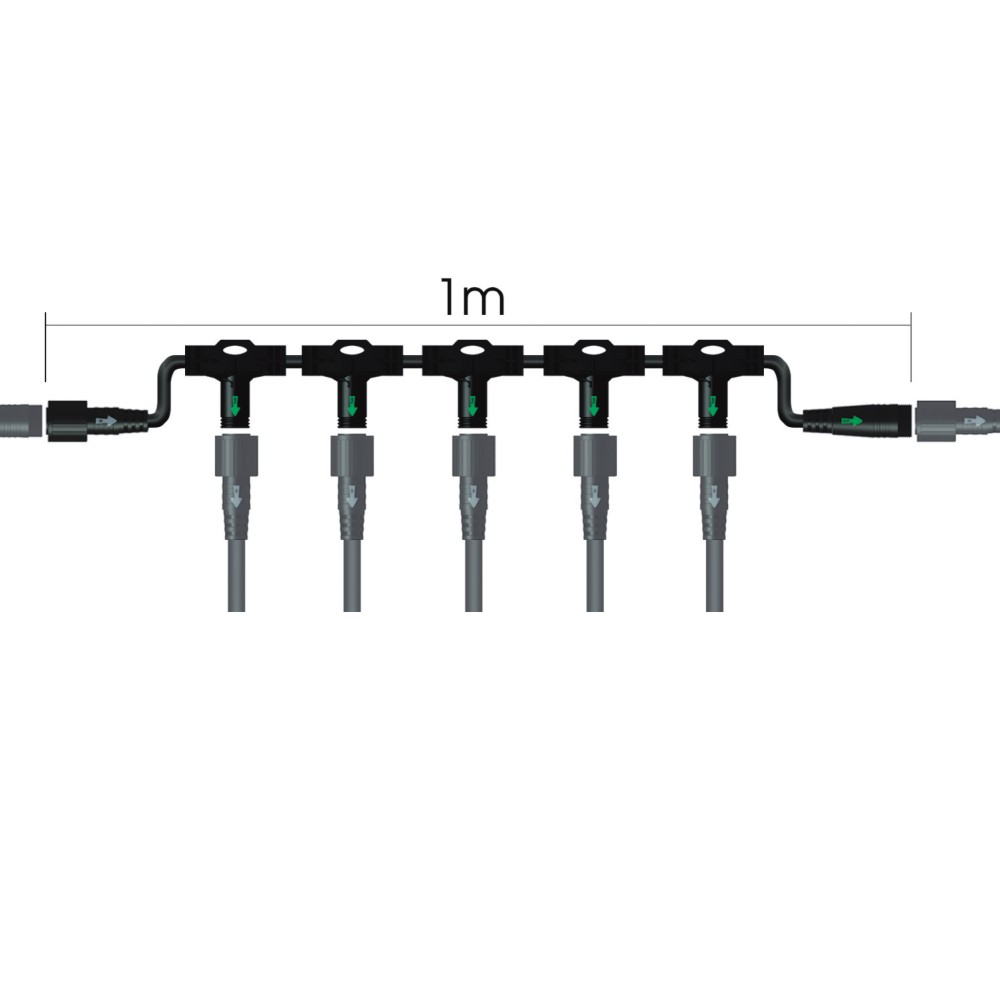 [320] 0320 - Connettore per tenda a 5 uscite da 1 m