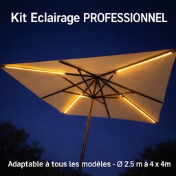 [1014] 1014 - Kit de Iluminação para Guarda-Sol via Transformador de 24V (+ Fonte de Alimentação de 230V)