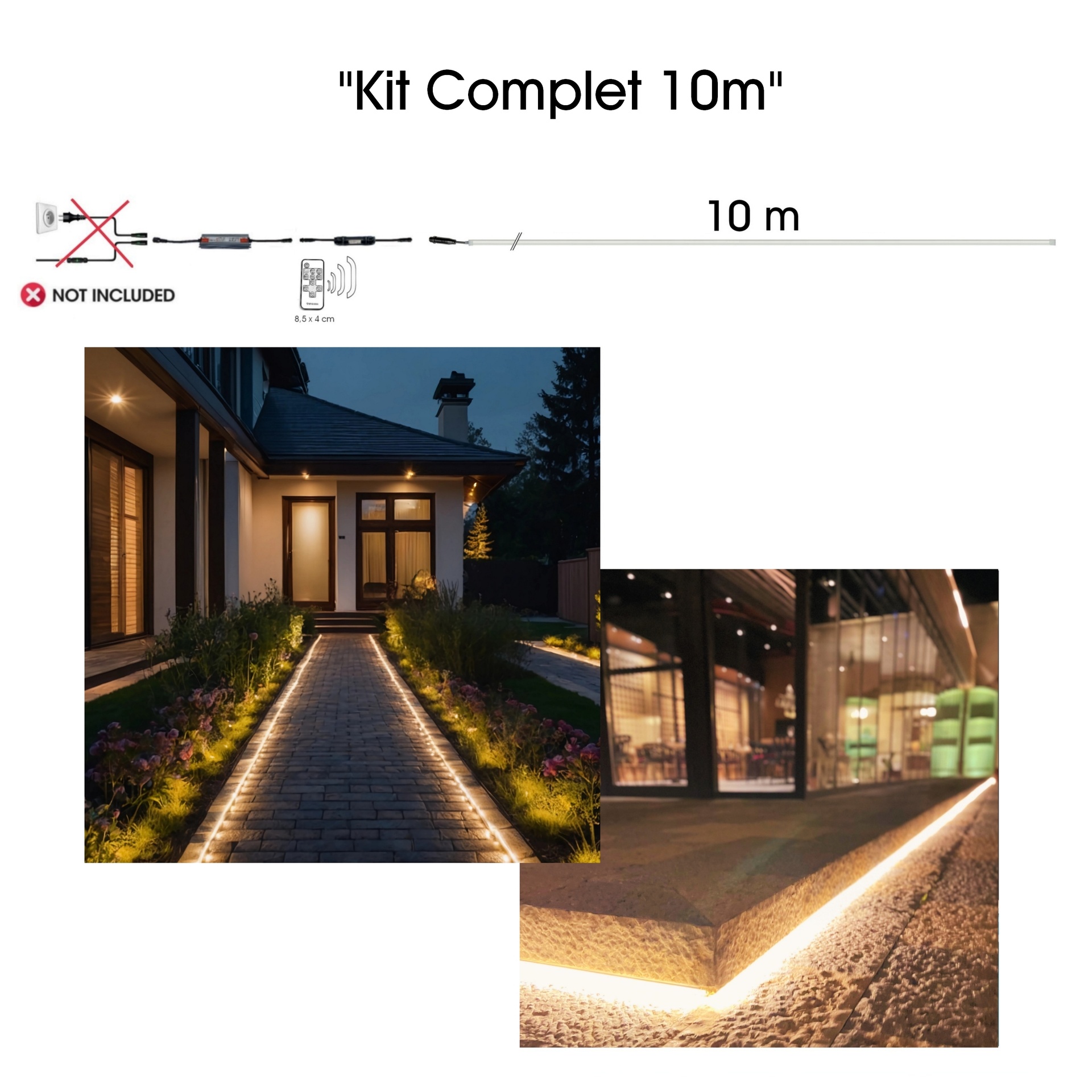 [1064] 1064 - Kit Bandeau Lumineux Silicone 10 m