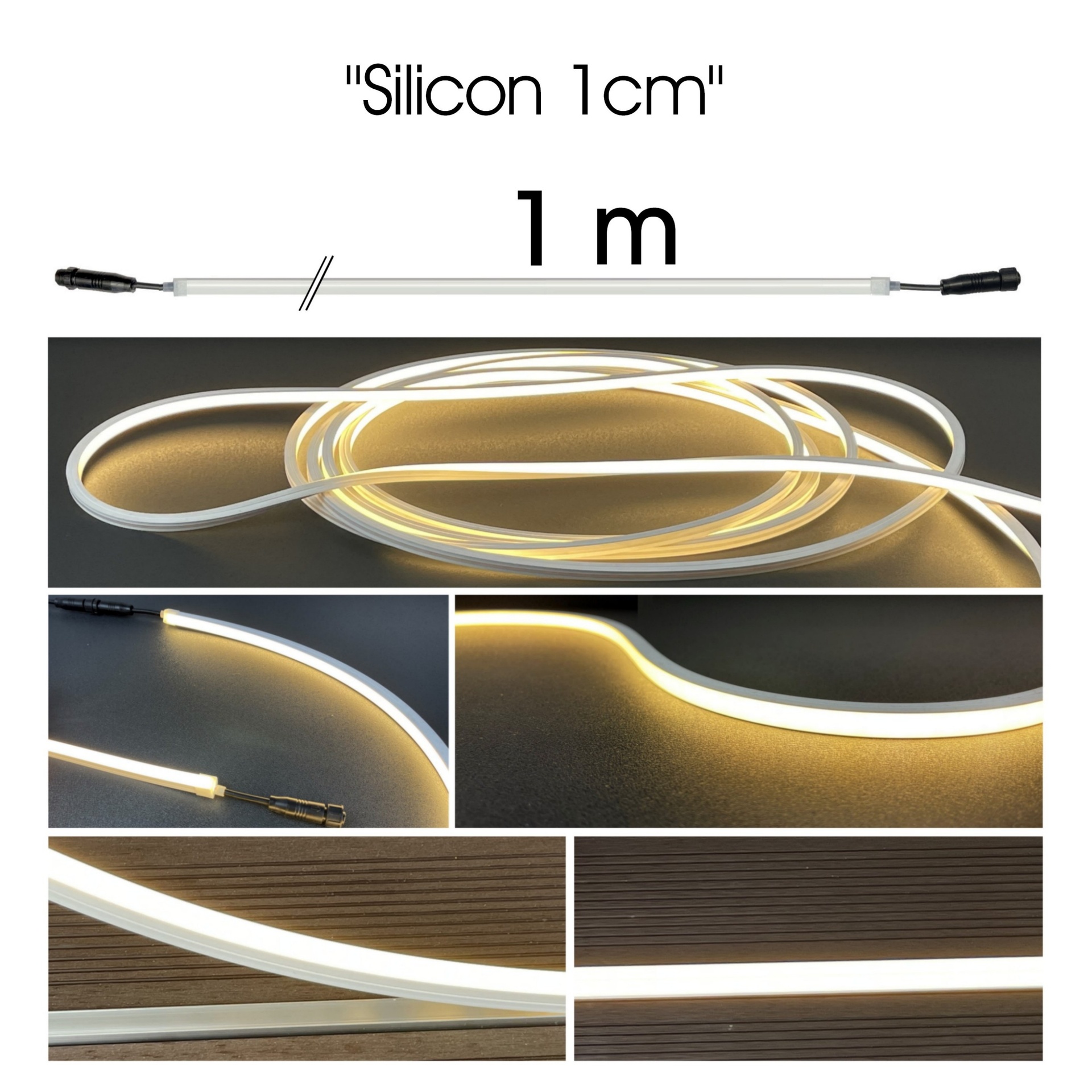 [1116] 1116 - Bandeau Lumineux Silicone - 1 m (in+out)