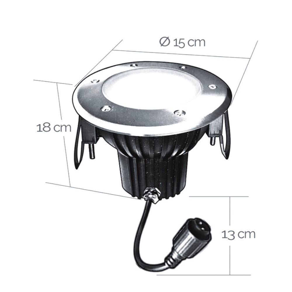[2286] 2286 - Foco empotrable en madera Ø16cm 3000°K