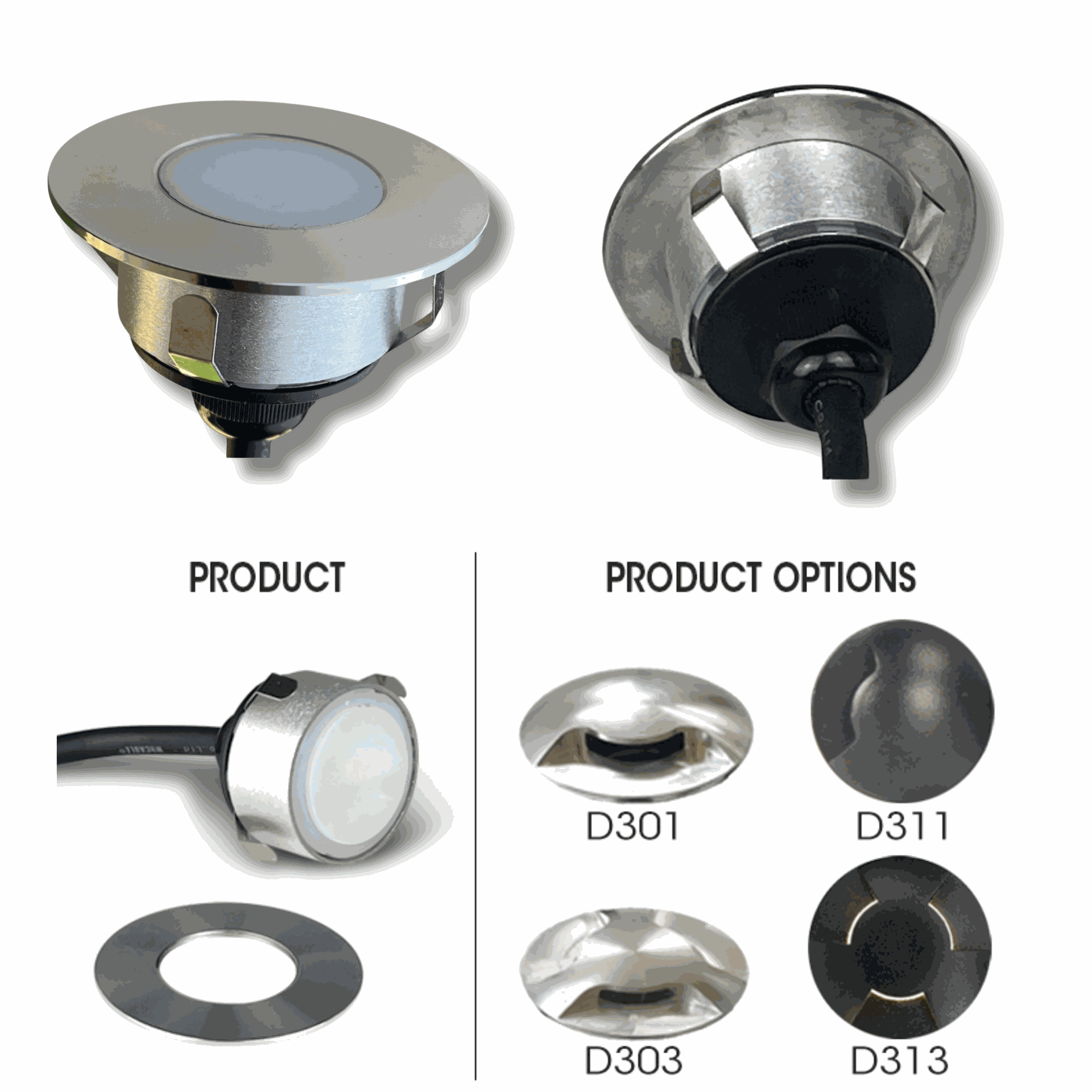 [2036] 2036 - 3 Focos empotrables para madera Ø6cm - 3000°K