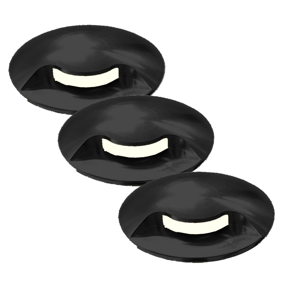 [2036-D311] 2036-D311 - 3 encastrés bois Ø6cm - 1 sect° NOIR