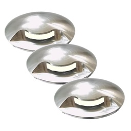 [D301] D301 - 3 Top in alluminio spazzolato per faretto Ø6cm 2036 - 1 finestra