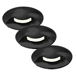 [D311] D311 - 3 Tapas de aluminio negro para foco de Ø6 cm 2036 - 1 ventana