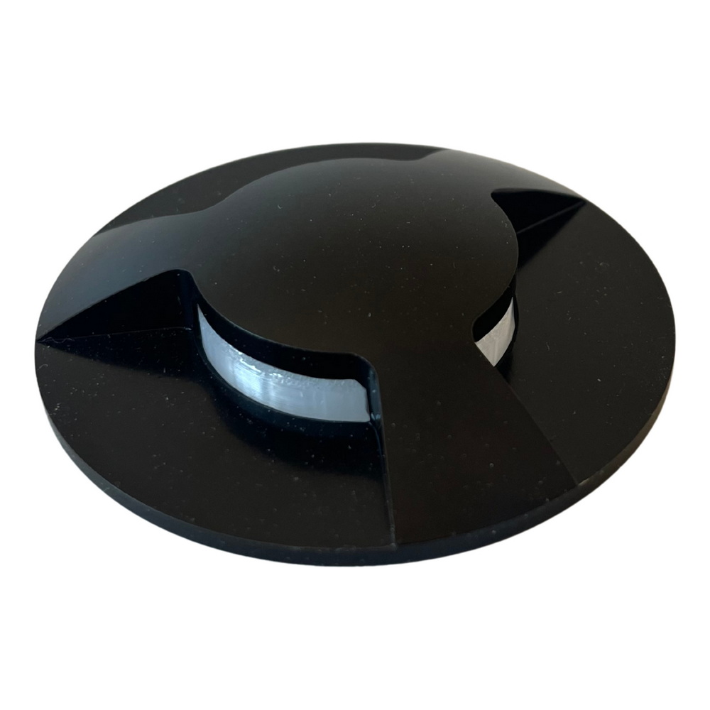 [D313] D313 - 3 Top in alluminio nero per faretto Ø6cm 2036 - 3 finestre